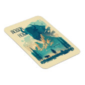 Jackson Hole Wyoming Vintag Magnet (Rechte Seite)