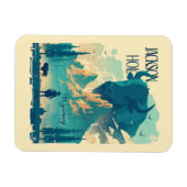 Jackson Hole Wyoming Vintag Magnet (Horizontal)