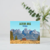 Jackson Hole Wyoming Vintag Postkarte (Stehend Vorderseite)