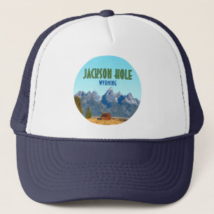 Jackson Hole Wyoming Vintag Truckerkappe