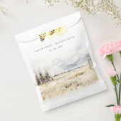 Jackson Hole Wyoming Watercolor Landscape Wedding Geschenktütchen (Versiegelt)