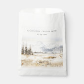 Jackson Hole Wyoming Watercolor Landscape Wedding Geschenktütchen (Vorderseite)