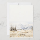 Jackson Hole Wyoming Watercolor Landscape Wedding Save The Date (Rückseite)