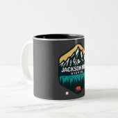 Jackson Hole Wyoming Zweifarbige Tasse (Vorderseite Links)