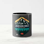 Jackson Hole Wyoming Zweifarbige Tasse (Mittel)