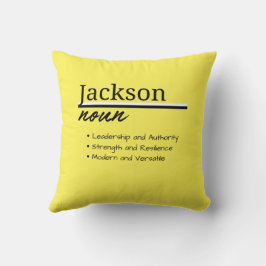 Jackson, Junge Personalisierte Bezeichnung Definit Kissen