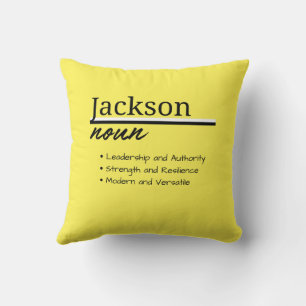 Jackson, Junge Personalisierte Bezeichnung Definit Kissen