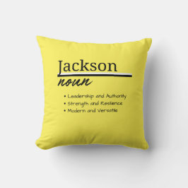 Jackson, Junge Personalisierte Bezeichnung Definit Kissen