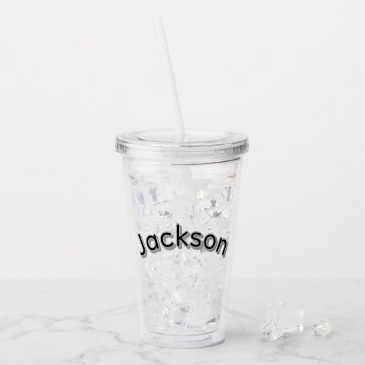 Jackson Jungenname, Acryltrinkbecher (Vorderseite Ice)