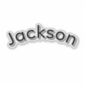 Jackson Jungenname, Aufkleber (Vorderseite)