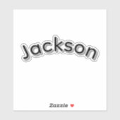 Jackson Jungenname, Aufkleber (Blatt)