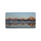 Jackson Lake Dam Reflection in Grand Teton Park Adressaufkleber (Vorne)