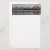 Jackson Lake Dam Reflection in Grand Teton Park Briefpapier (Vorne/Hinten)