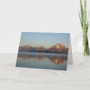 Jackson Lake Dam Reflection in Grand Teton Park Karte