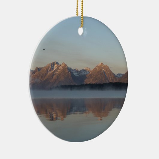 Jackson Lake Dam Reflection in Grand Teton Park Keramikornament (Rechts)