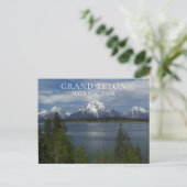Jackson Lake, schneebedeckte Gipfel, Grand Teton Postkarte (Stehend Vorderseite)