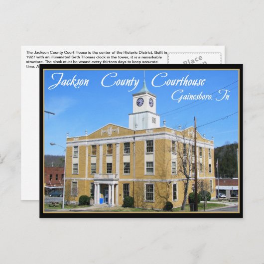 Jackson Landkreis Courthouse - Gainesboro, TN Postkarte (Vorne/Hinten)