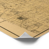 Jackson Landkreis, Missouri Antik Karte Poster (Ecke)