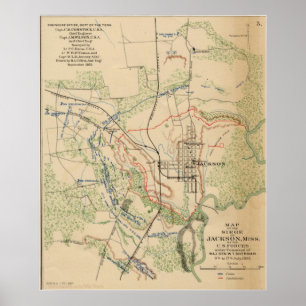 Jackson, Mississippi 1863 Poster