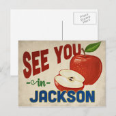 Jackson Mississippi Apple - Vintage Travel Postkarte (Vorne/Hinten)