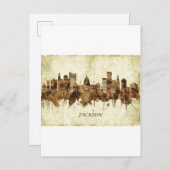 Jackson Mississippi Cityscape Einladungspostkarte (Vorne/Hinten)