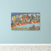 Jackson, Mississippi - Große Buchstabenszenen Leinwanddruck (Insitu (Holzboden))