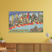 Jackson, Mississippi - Große Buchstabenszenen Leinwanddruck (Insitu (Wohnzimmer))