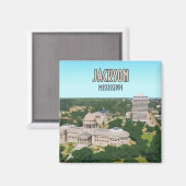 Jackson Mississippi Hauptstadt Downtown Magnet (Vorderseite/Rückseite)