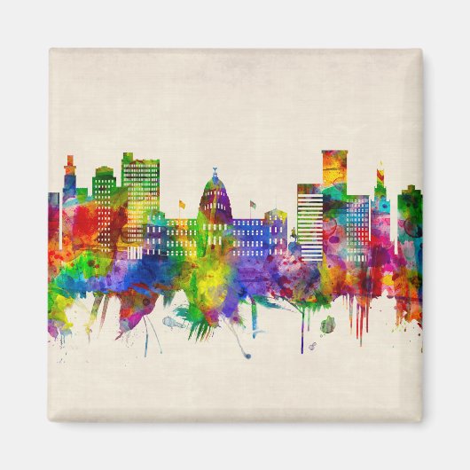 Jackson Mississippi Skyline Magnet (Vorne)