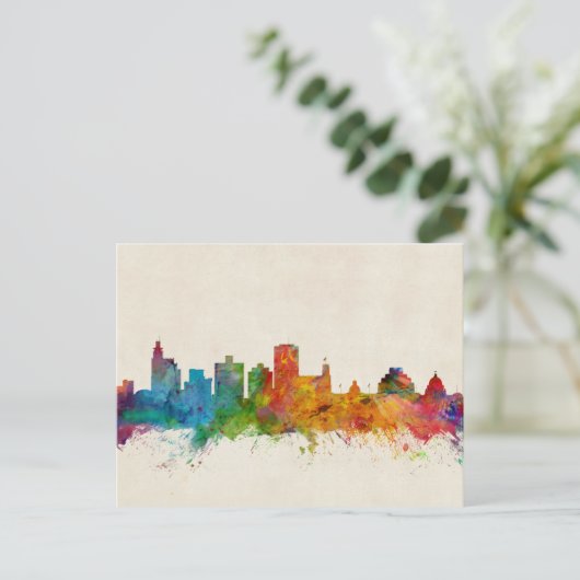 Jackson Mississippi Skyline Postkarte (Stehend Vorderseite)