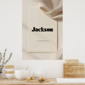 Jackson Modern Name Poster – Clean Minimal Typogra (Küche)