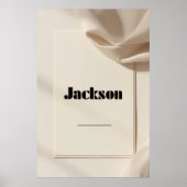 Jackson Modern Name Poster – Clean Minimal Typogra (Vorne)