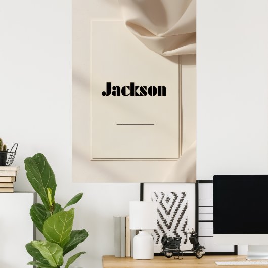 Jackson Modern Name Poster – Clean Minimal Typogra (Heimbüro)