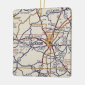 Jackson MS Vintag Map Keramikornament (Links)