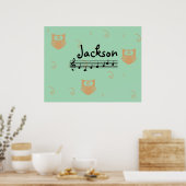 Jackson Musical Name Kinderzimmer Room Poster (Küche)