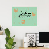 Jackson Musical Name Kinderzimmer Room Poster (Heimbüro)