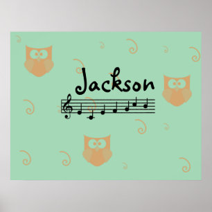 Jackson Musical Name Kinderzimmer Room Poster