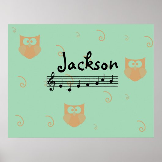 Jackson Musical Name Kinderzimmer Room Poster (Vorne)