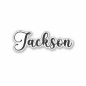 Jackson Name - Handgeschriebene Kalligrafie Aufkleber (Vorderseite)