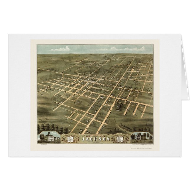 Jackson, panoramische Karte TN - 1870 (Vorderseite (Horizontal))
