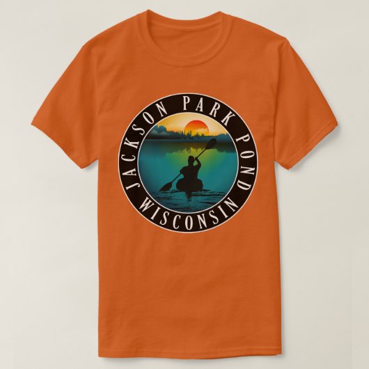 Jackson Park Pond Wisconsin Kayaking T-Shirt (Design vorne)