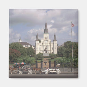 Jackson quadratisches New Orleans Magnet
