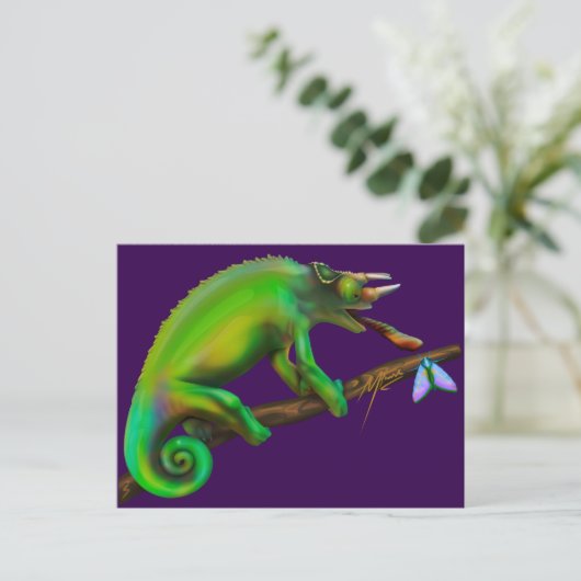 Jackson’s Chameleon Aiming Postkarte (Stehend Vorderseite)