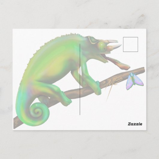 Jackson’s Chameleon Aiming Postkarte (Rückseite)