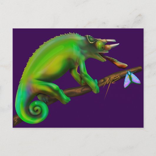 Jackson’s Chameleon Aiming Postkarte (Vorderseite)