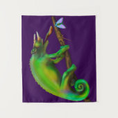 Jackson’s Chameleon Aiming Wandteppich (Vorderseite)