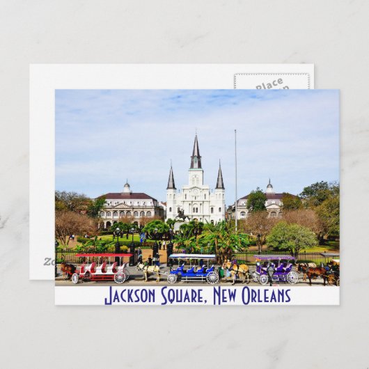 Jackson Square in New Orleans, Louisiana Postkarte (Vorne/Hinten)