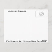 Jackson Square in Rain, New Orleans Postkarte (Rückseite)
