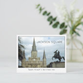 Jackson Square New Orleans 1943 Postkarte (Stehend Vorderseite)