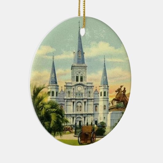 Jackson Square New Orleans Keramik Ornament (Rechts)
